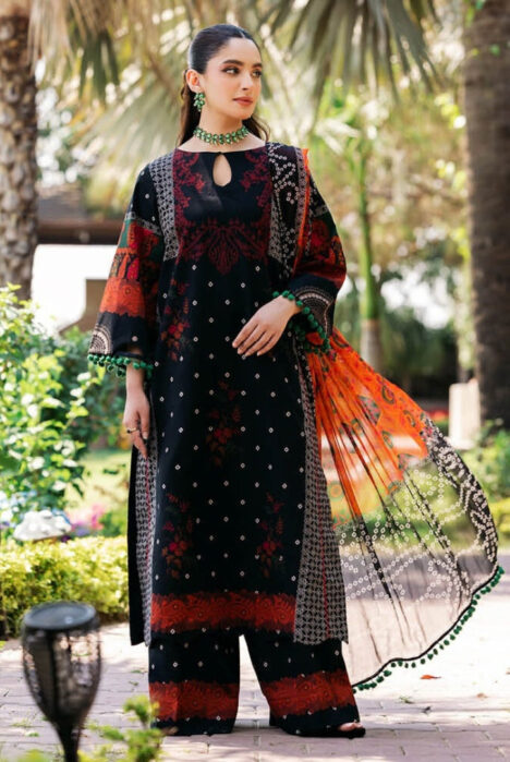 3 Piece Stitched Lawn Suits Collection By Charizma C-Prints | 06
