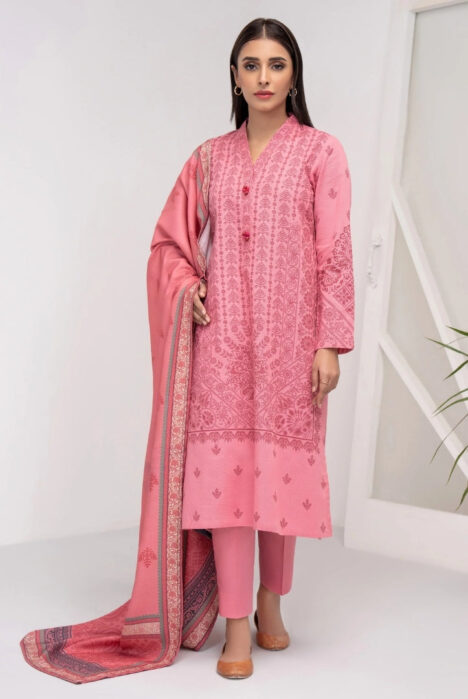 3 Pc Stitched Printed Khaddar Suit By Limelight Winter Collection - 62