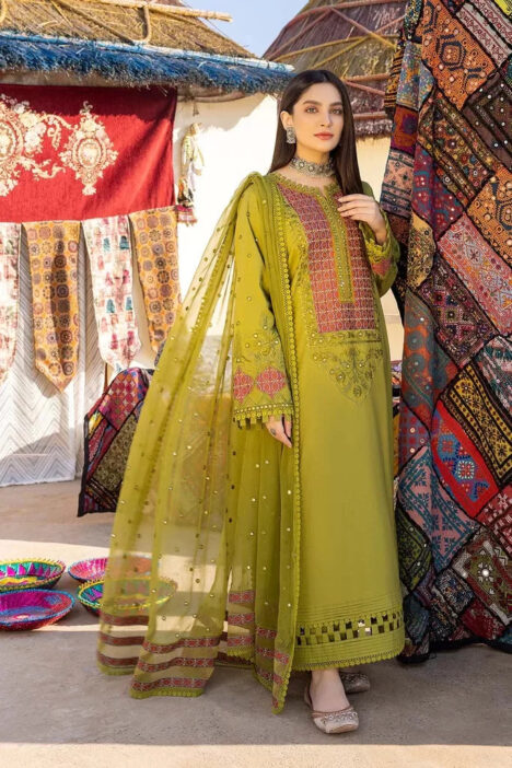 Reem By Charizma 3 Piece Stitched Suit - 03