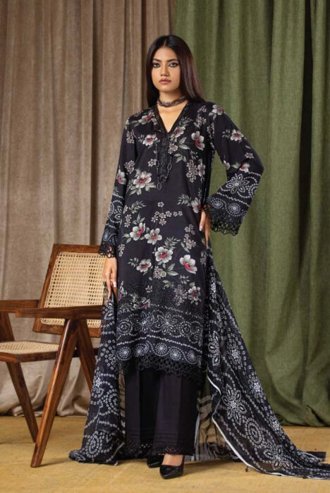 3 Piece Embroidered Chikankari Stitched Suits from Aafreen By Riaz Arts - 06