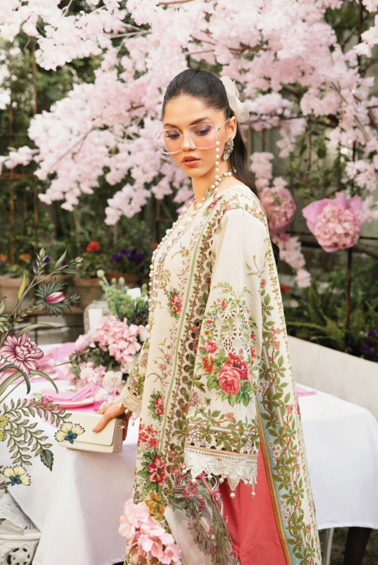 3 Piece Stitched Embroidered Lawn Suit From Maria.B By M.Prints Eid Edit Collection'25 - 07 - Image 2
