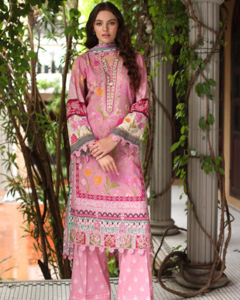 3 Piece Stitched Embroidered Chikankari Lawn Suits from Aafreen By Riaz Arts - 02
