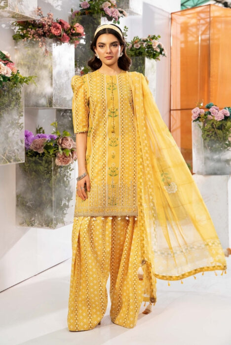 3 Piece Stitched Embroidered Suit From M.Basics By Maria.B Lawn Vol'1 Collection - 07