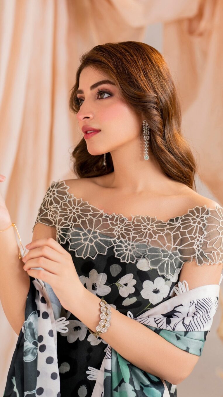 3 Piece Stitched Embroidered Digital Printed Suit | Winter Meraki'24 Vol'1 By Asifa & Nabeel - Dusk - Image 2