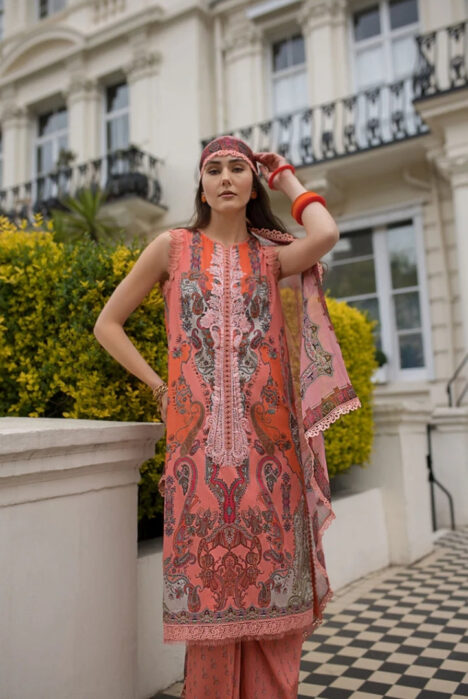 3 Piece Stitched Embroidered Printed Lawn Suit From Sobia Nazir Basics'25 Collection - 07