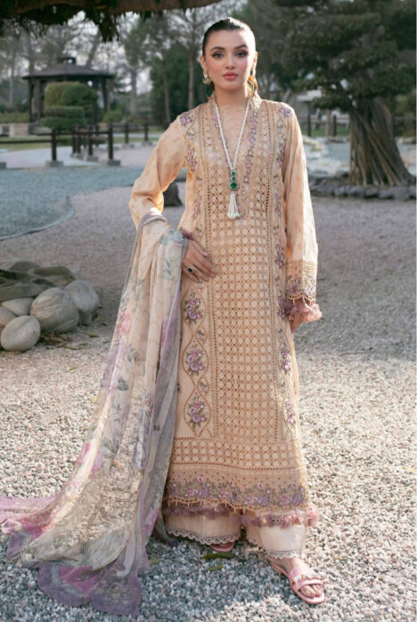 3 Piece Stitched Embroidered Lawn Suit | Adan's Libas Lawn By Khadija Sheikh'03 Collection - 07