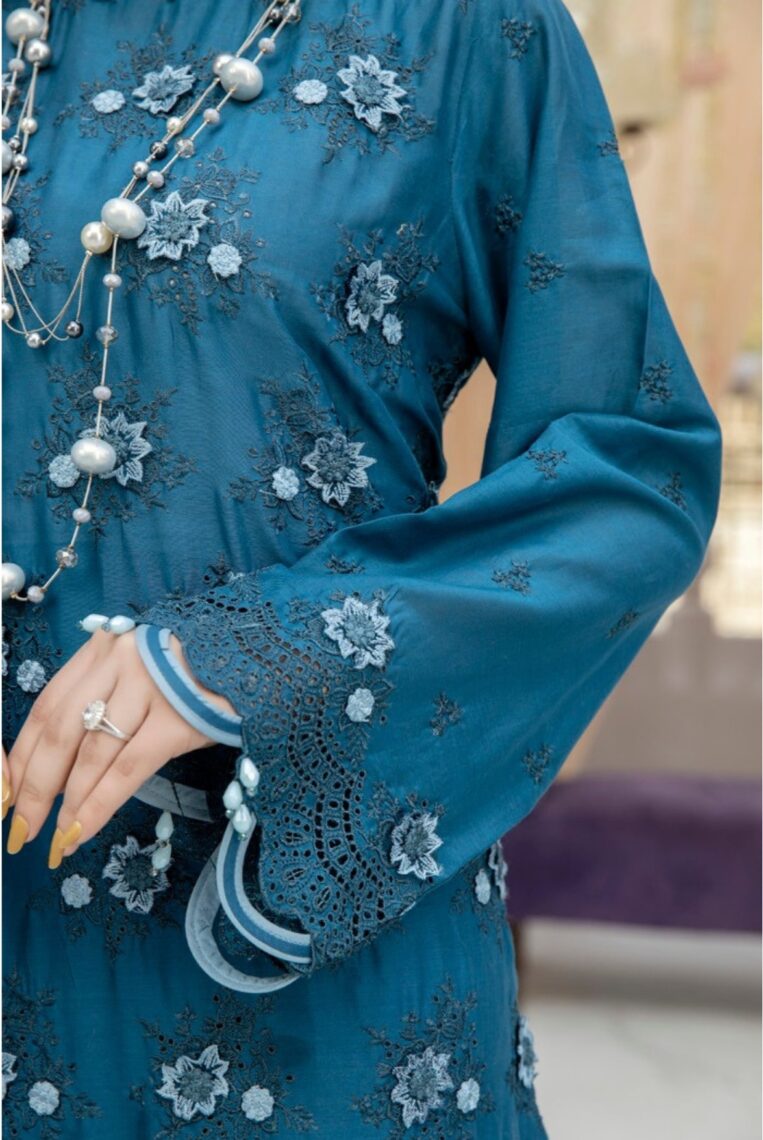 Adan Libas Chantelle 3 Piece Stitched Suit - Ivy - Image 4
