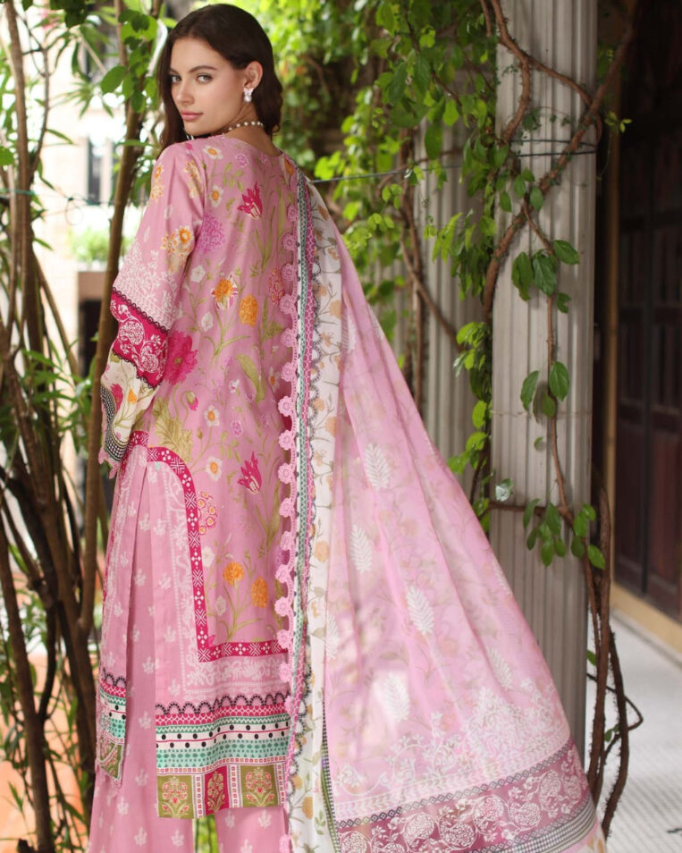 3 Piece Stitched Embroidered Chikankari Lawn Suits from Aafreen By Riaz Arts - 02 - Image 4