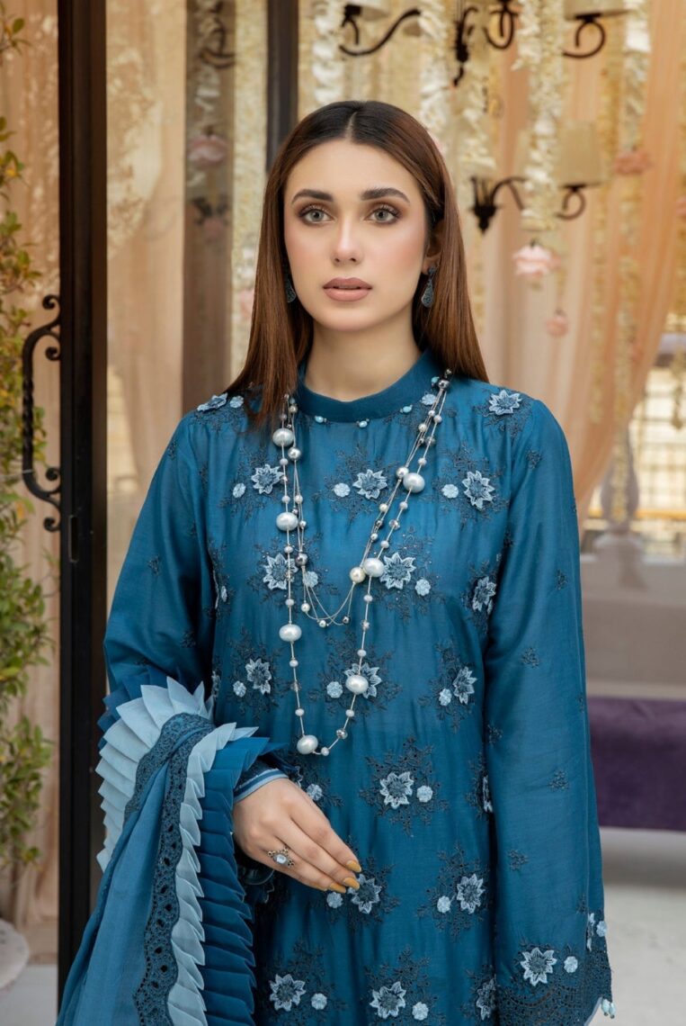 Adan Libas Chantelle 3 Piece Stitched Suit - Ivy - Image 2
