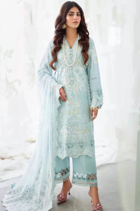 3 Piece Stitched Embroidered Suit - Muzlin By Sana Safinaz - 01