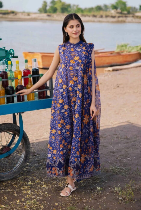 3 Piece Stitched Embroidered Suit By Ravi Kinare Collection From M.Basics By Maria.B - 08