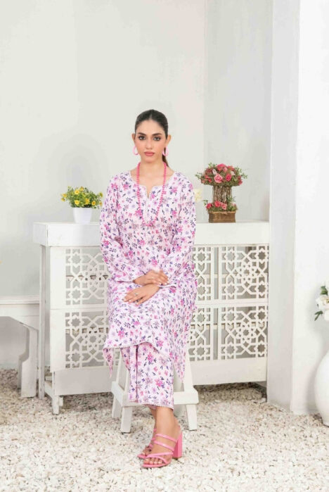 2 Piece Stitched Digital Printed Lawn Suit From Nada By Tawakkal - 08