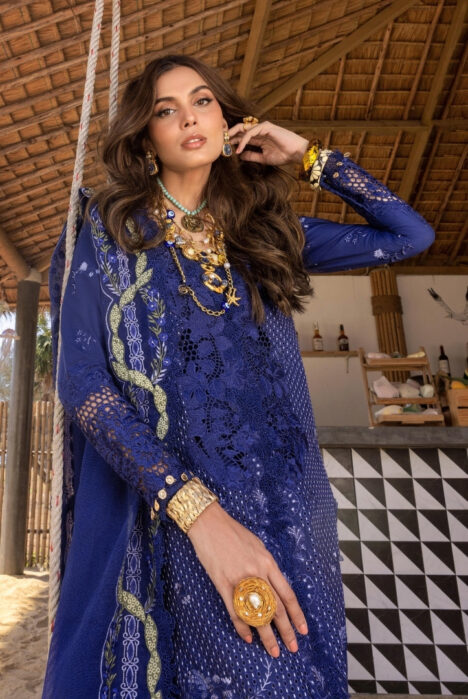 Saira Shakira 3 Piece Luxury Lawn Collection'25-LEYLA-B