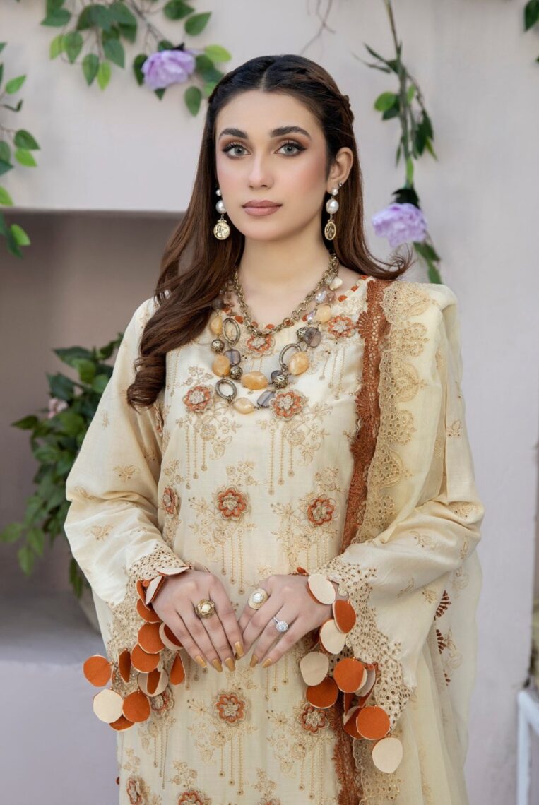 Adan Libas Chantelle 3 Piece Stitched Suit - Milly - Image 4