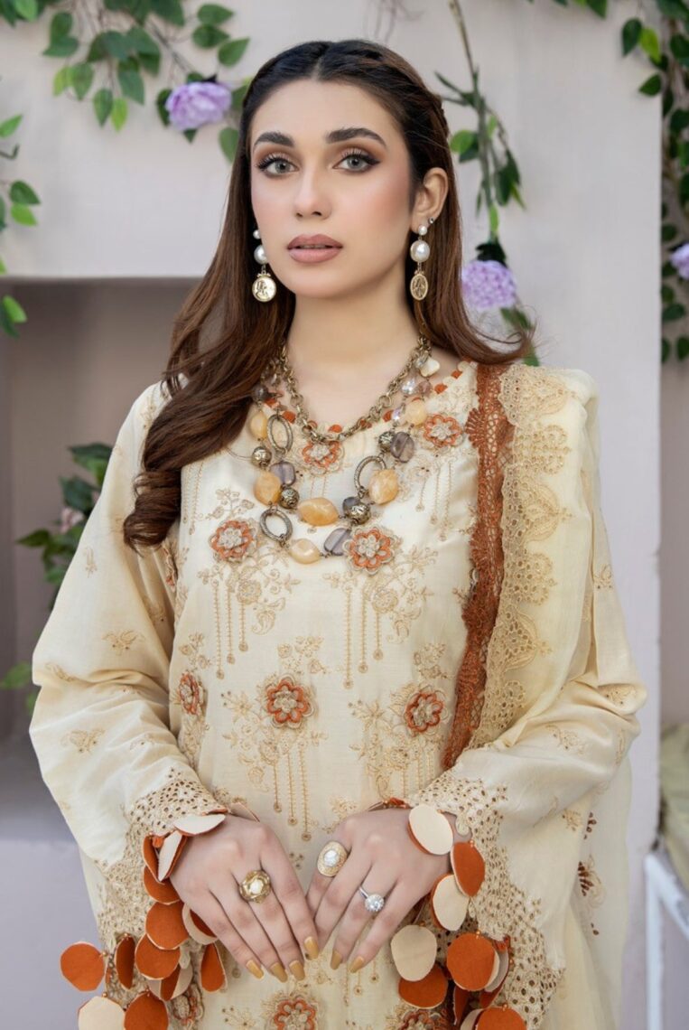 Adan Libas Chantelle 3 Piece Stitched Suit - Milly - Image 2