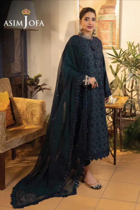 Asim Jofa Shadow Work 3Piece Stitched Suit – 01