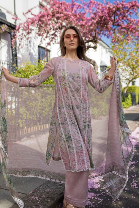 3 Piece Stitched Embroidered Printed Lawn Suit From Sobia Nazir Basics'25 Collection - 09