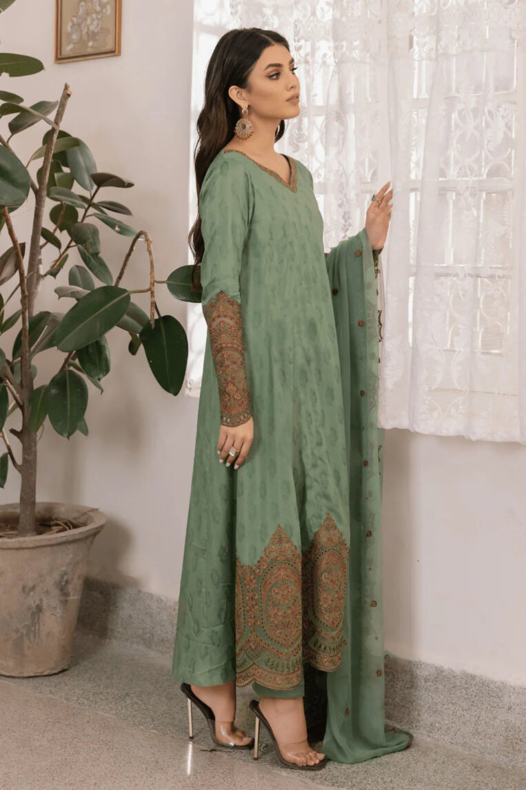 Dastaan By Iznik 3 Piece Stitched Suit - AIDAH - Image 2