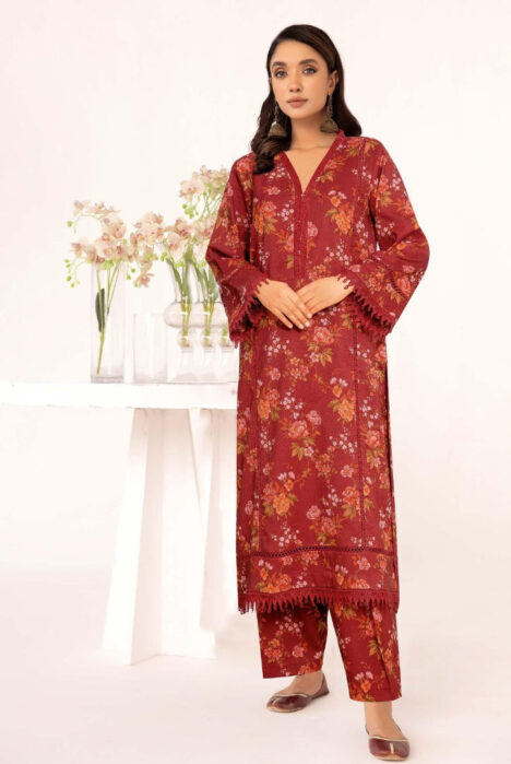 2 Piece Stitched Printed Winter Suits Collection From Inaaya By Johra - 09