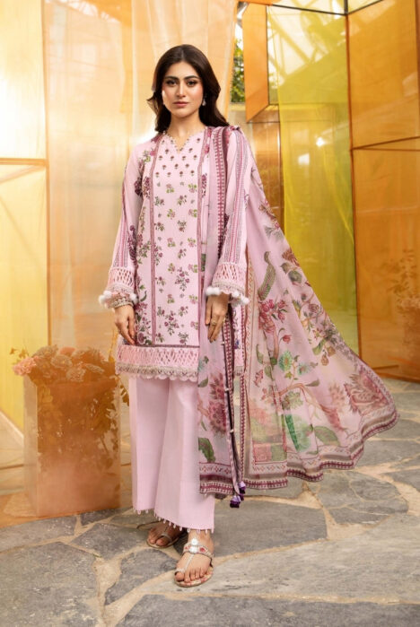 3 Piece Stitched Embroidered Suit From M.Basics By Maria.B Lawn Vol'1 Collection - 09