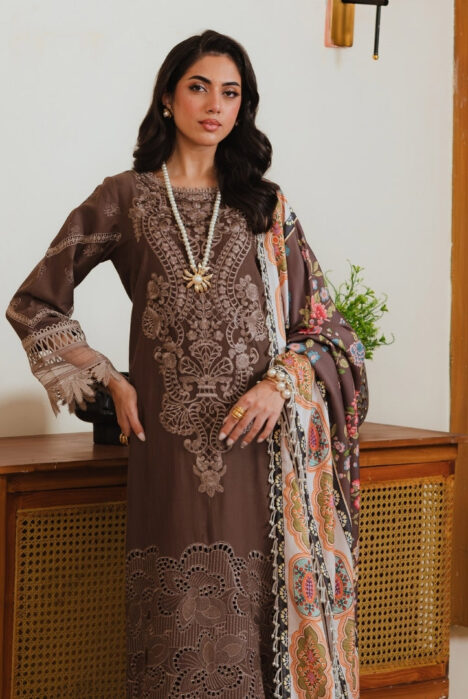 3 Pc Stitched Embroidered Khaddar Winter Collection'24 From Stella By Mahnur - MEHRUNISA
