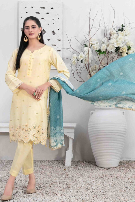 Tanzil By Tawakkal Pret 3 Piece Stitched Embroidered Lawn Suit - 02