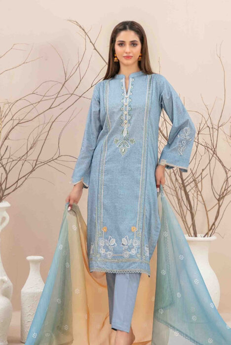 Mahlaa Vol'1 By Tawakkal Pret 3 Piece Stitched Embroidered Lawn Suit - 03