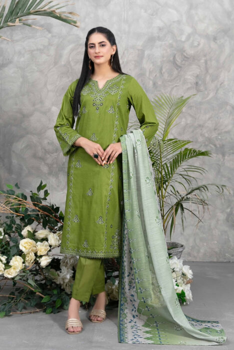 Aarah By Tawakkal Pret 3 Piece Stitched Fancy Embroidered Lawn Suit - 03