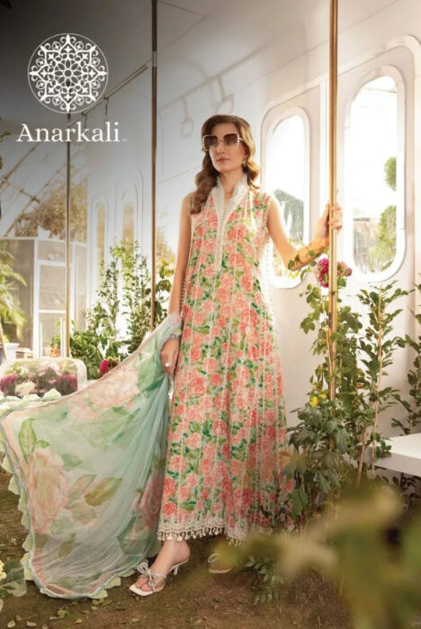 Maria.B M.Prints 3Piece Stitched Spring Summer 2024 Collection (Green & Pink)