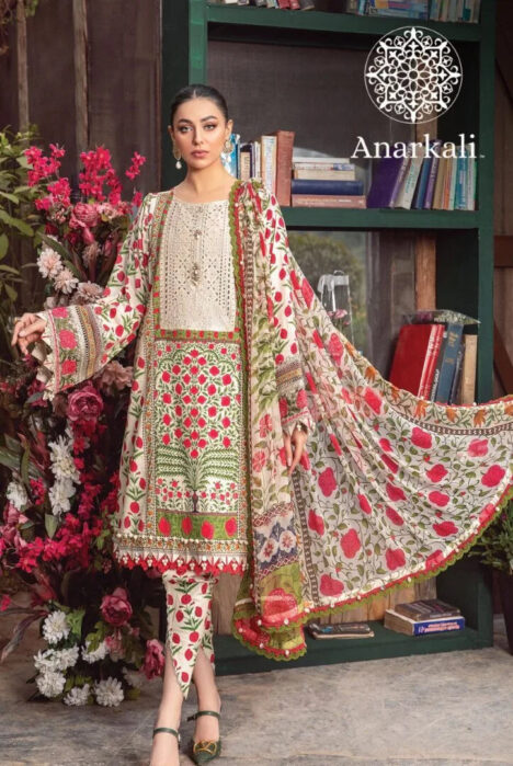 Maria.B M.Prints 3Piece Stitched Spring Summer 2024 Collection (Pink & Creme)