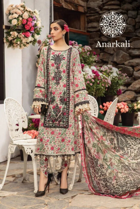 Maria.B M.Prints 3Piece Stitched Spring Summer 2024 Collection (Pink & Black)