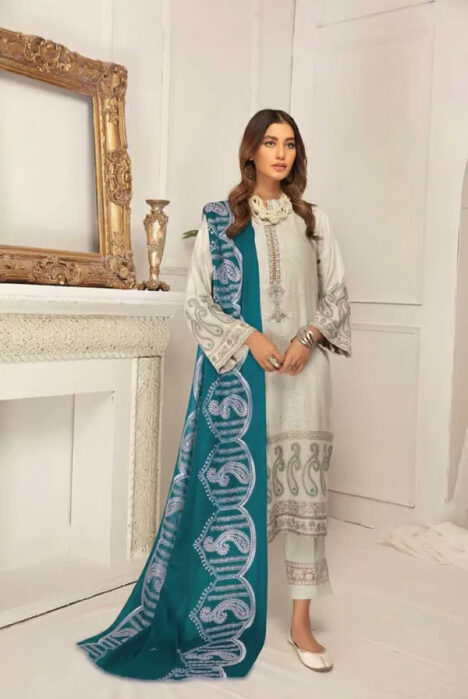 Royal Johra 3 Piece Stitched Suit – 06